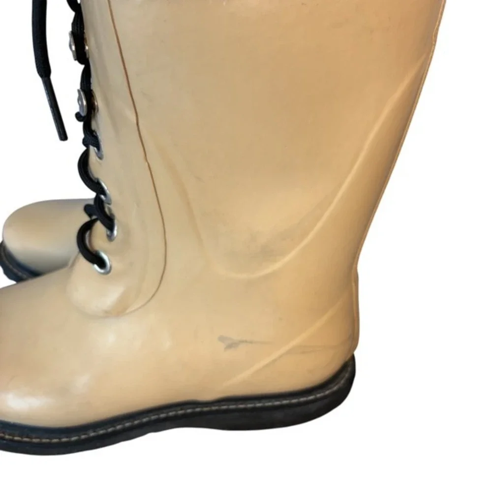 Ilse Jacobsen Hornbaek Women's Rubber Lace-Up Boots,‎ Chic Rain Boots 38/7.5